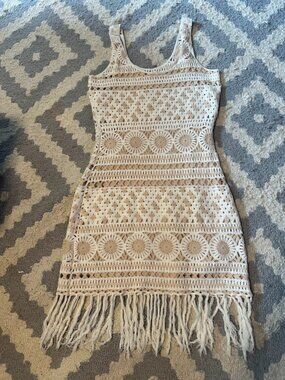Idyllwind by Miranda Lambert Boho Crochet Fringe Dress - Small